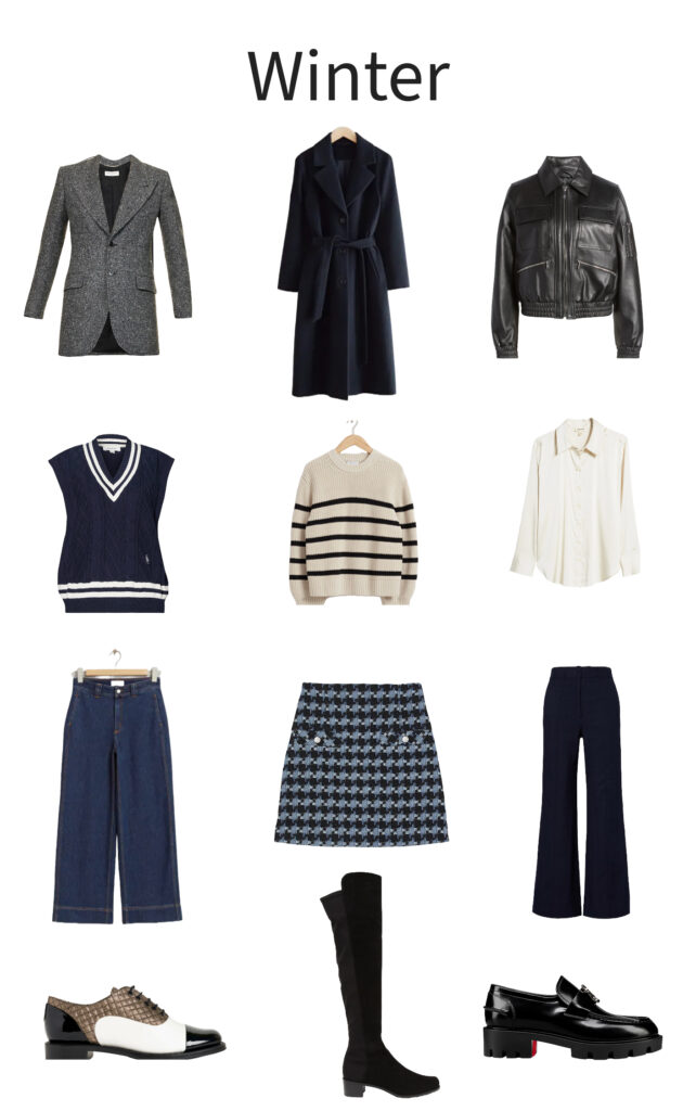 clothes suggested for winter to mix and match