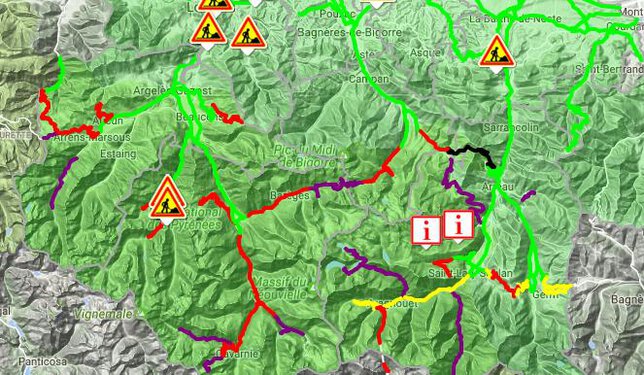 neige. comment s'informer sur l'état des routes dans la région