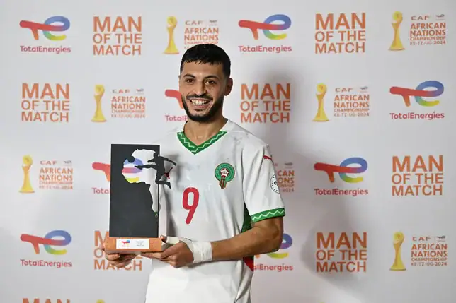 alt=Oussama Lamlioui homme du match Maroc-RDC