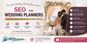 Wedding planner SEO services designed to improve Google rankings, increase website traffic, generate wedding leads, and boost bookings through local SEO and content marketing.