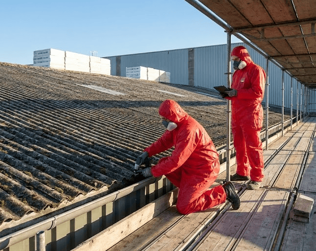 Large-scale commercial Asbestos Removal Grantham project in an industrial unit.
