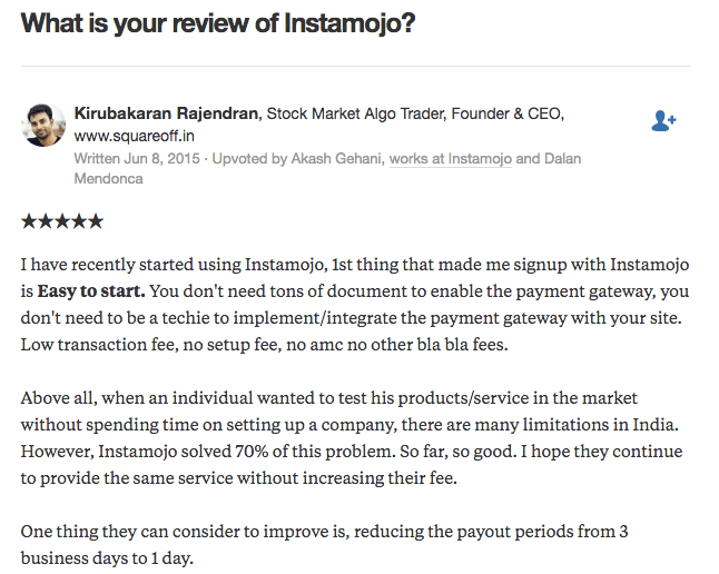 instamojo review