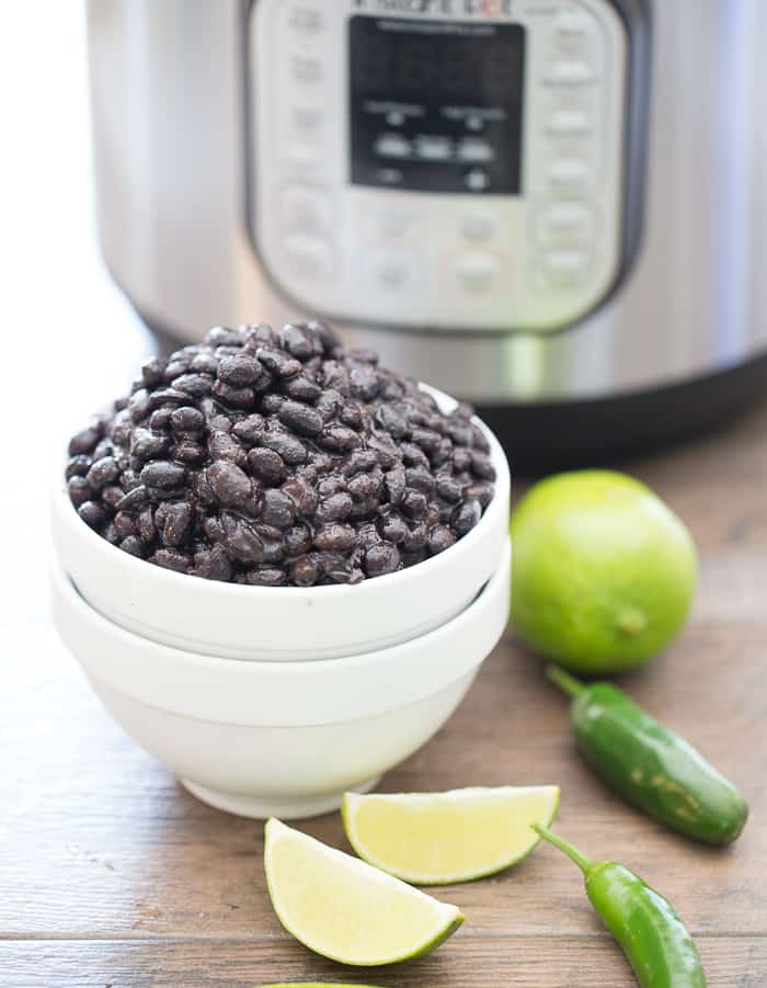 Instant Pot Black Beans ready to serve without garnish