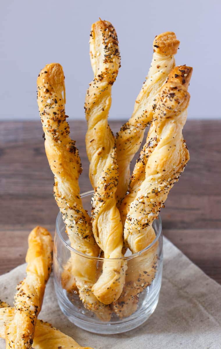 Everything Puff Pastry Breadsticks