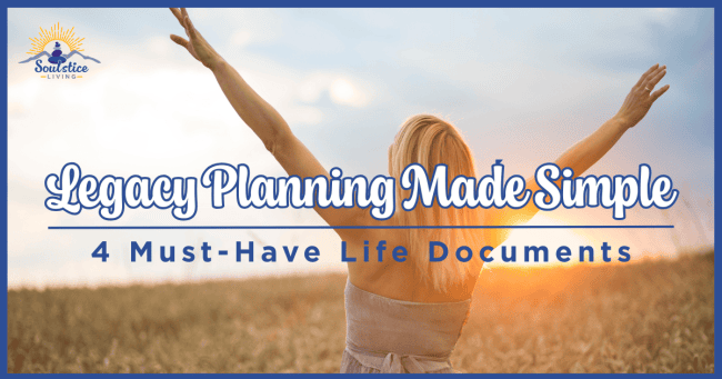 4. Bright woman outdoors with arms raised during sunset, promoting simple legacy planning and essential life documents for peace of mind.