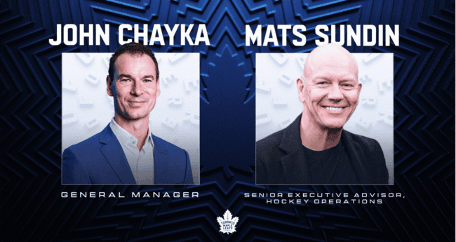Maple Leafs Name Chayka New GM and Sundin as Senior Executive Advisor
