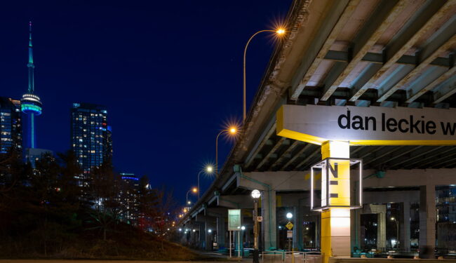 New lighting under the Gardiner