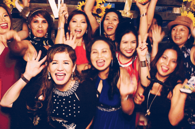 Gif of large group dancing in the photo booth