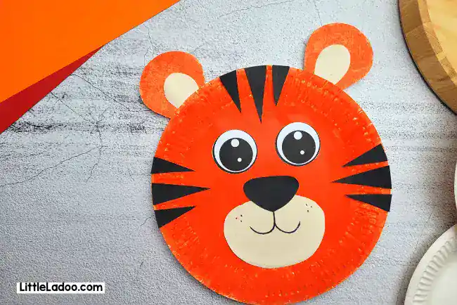 paper plate tiger craft