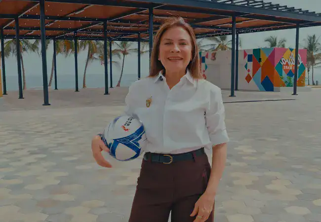 Carolina Mejía proyectará Mundial de Fútbol en pantalla gigante en el Malecón Deportivo