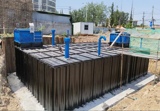 double sided rib reinforced water tank case fire station
