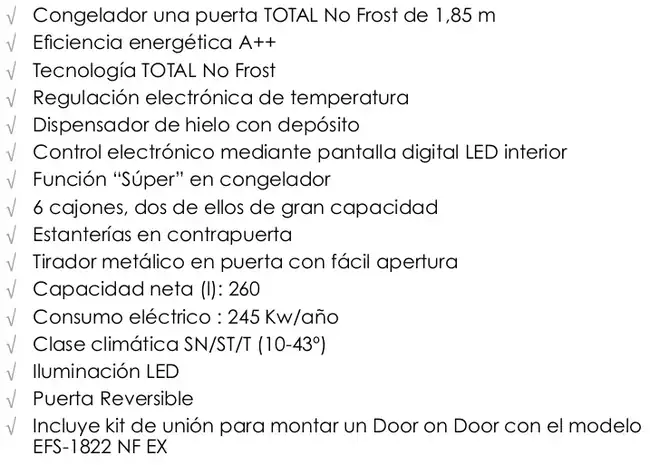 Etiqueta energética congelador side by side