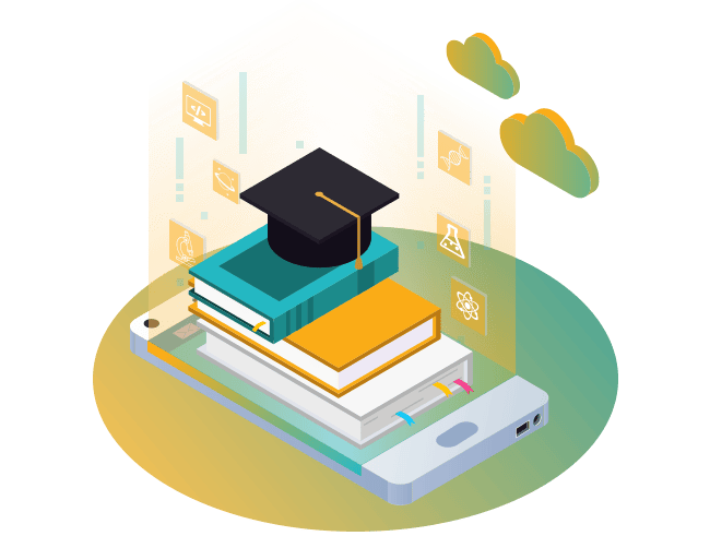 school management system and learning management system inside a smart phone