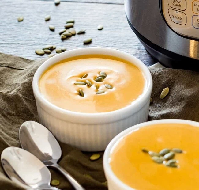 Instant Pot Butternut Squash without extra cream garnish