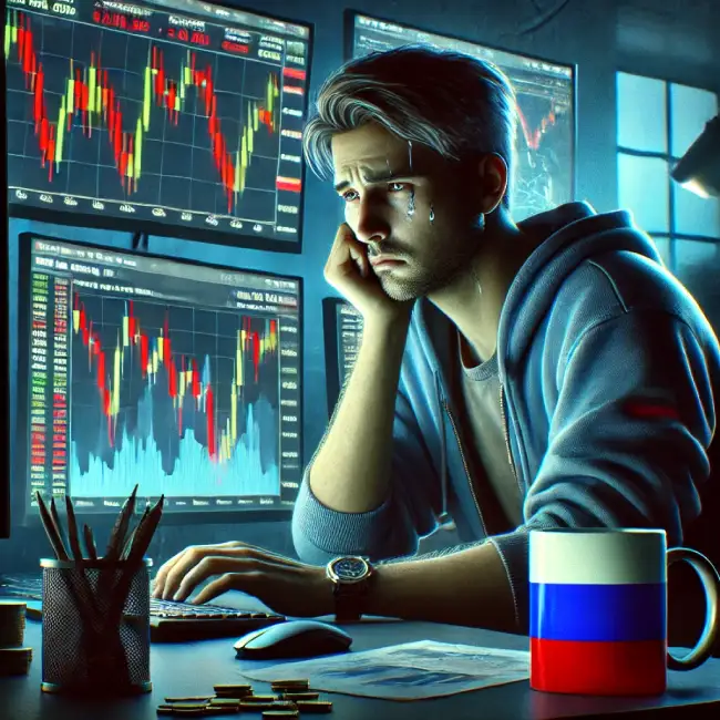 Грустный Трейдер с заблокированным счетом из России