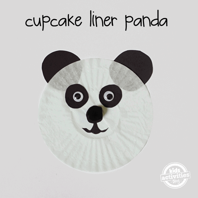 panda cupcake liner craft