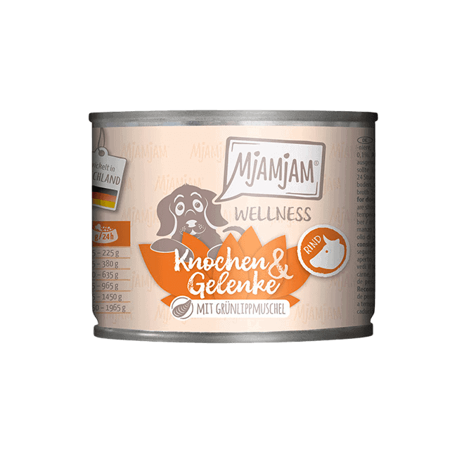 Ternera Articulaciones Wellness Pat&eacute; MjAMjAM para perro, detalle