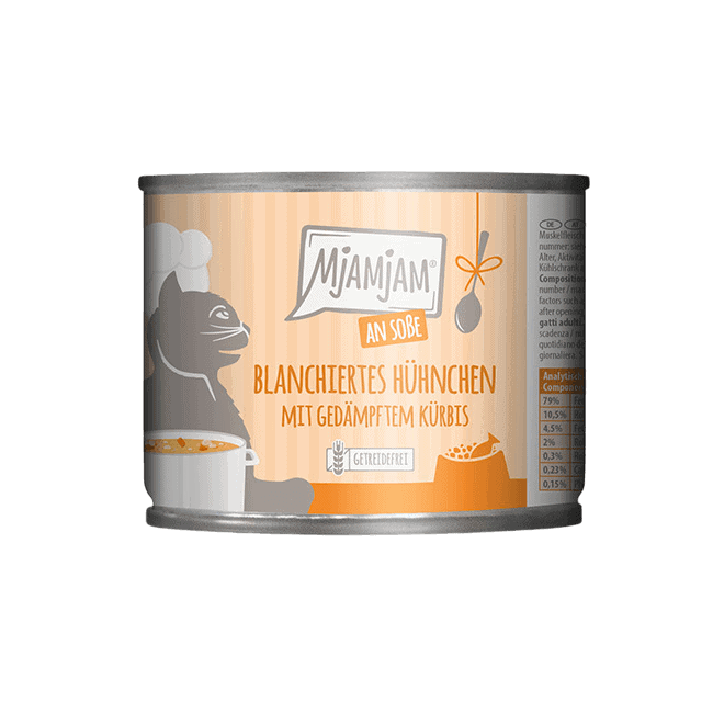 Pollo con Calabaza Escaldada MjAMjAM para gato