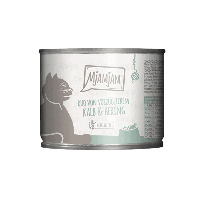 Ternera y Arenque Pat&eacute; MjAMjAM para gato