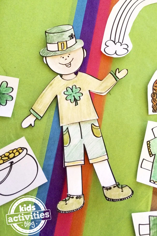 st. patricks day paper doll