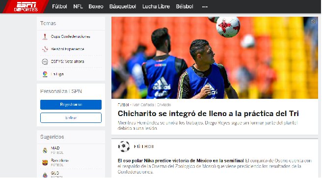 Spanish Language Resources: ESPN Deportes