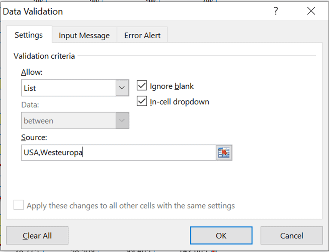 Dropdown Menü