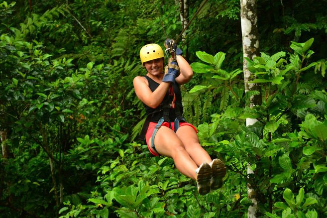 ziplining in Costa Rica