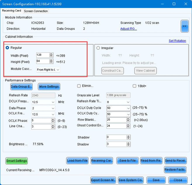 Novastar Smart Settings