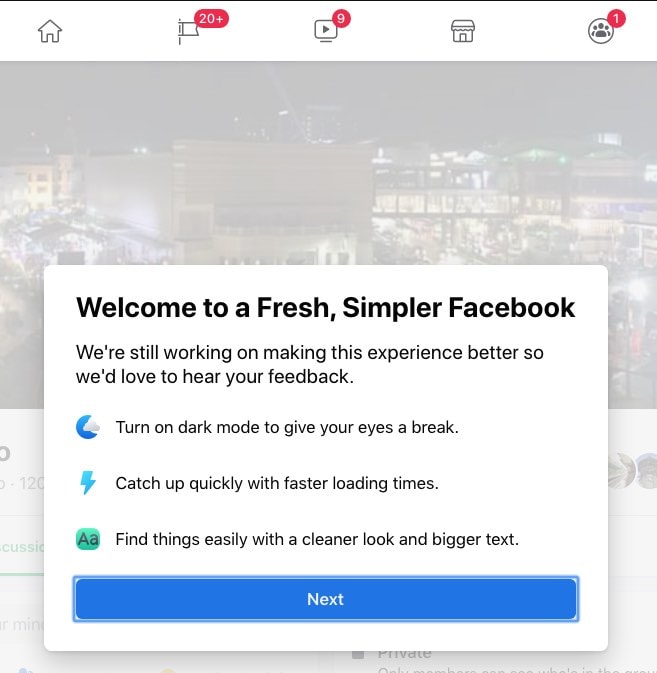 New Facebook Design for Desktop