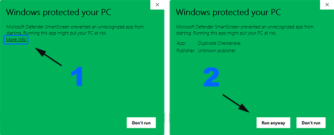 Ignore Windows SmartScreen Warning
