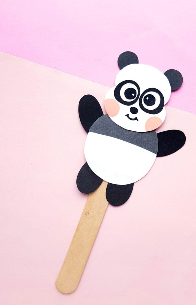 panda bear puppet craft