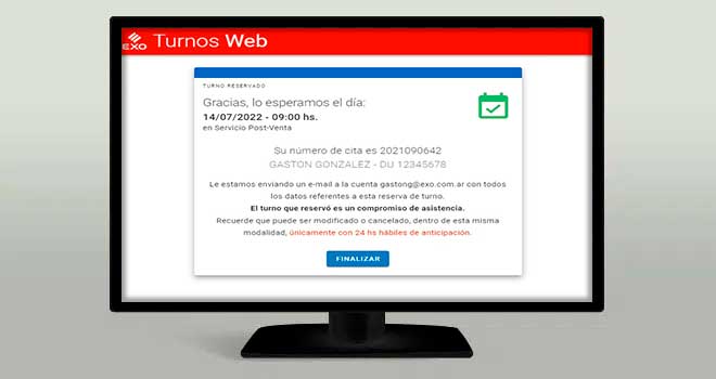 Turnos web filas atención cola EXO