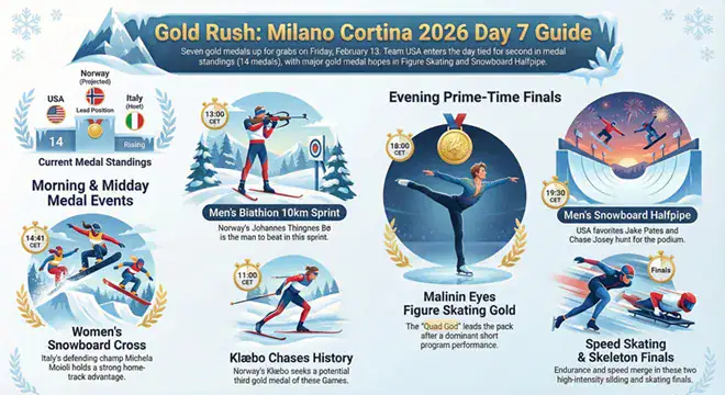 2026 Winter Olympics Day 7 Preview - Medal Events to Watch