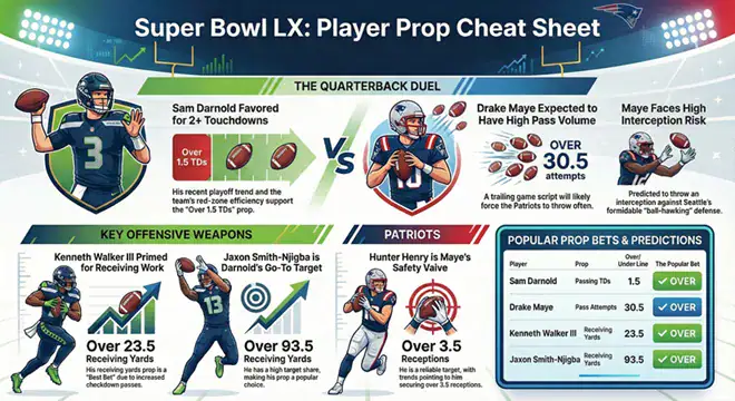 Super Bowl LX Player Props 2026