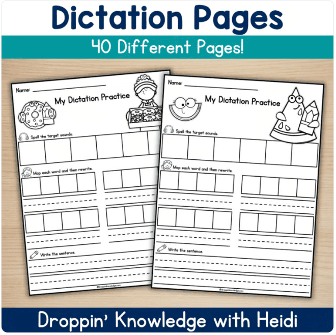 Spelling Dictation Blank Template Pages - Seasons Holidays Phonics - Image 2