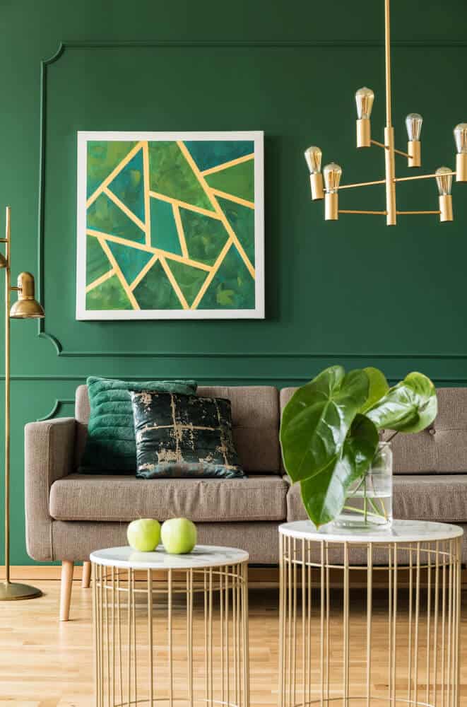 Green Interior Design Ideas - green and gold
