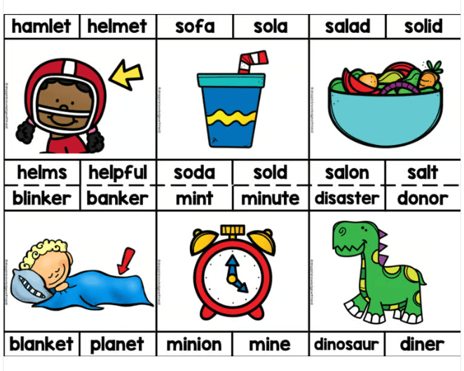 Orthographic Mapping SCHWA - Phonics Decoding Reading Look Alike Words Center - Image 2