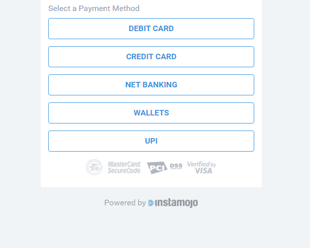 Pay Via Instamojo