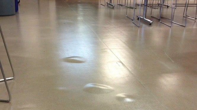 Concrete moisture vinyl flooring