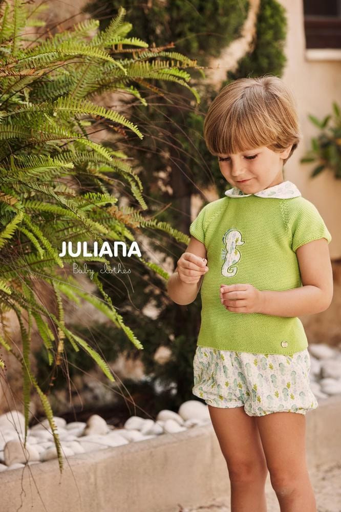 Conjunto Braga tela caballitos lima- JULIANA