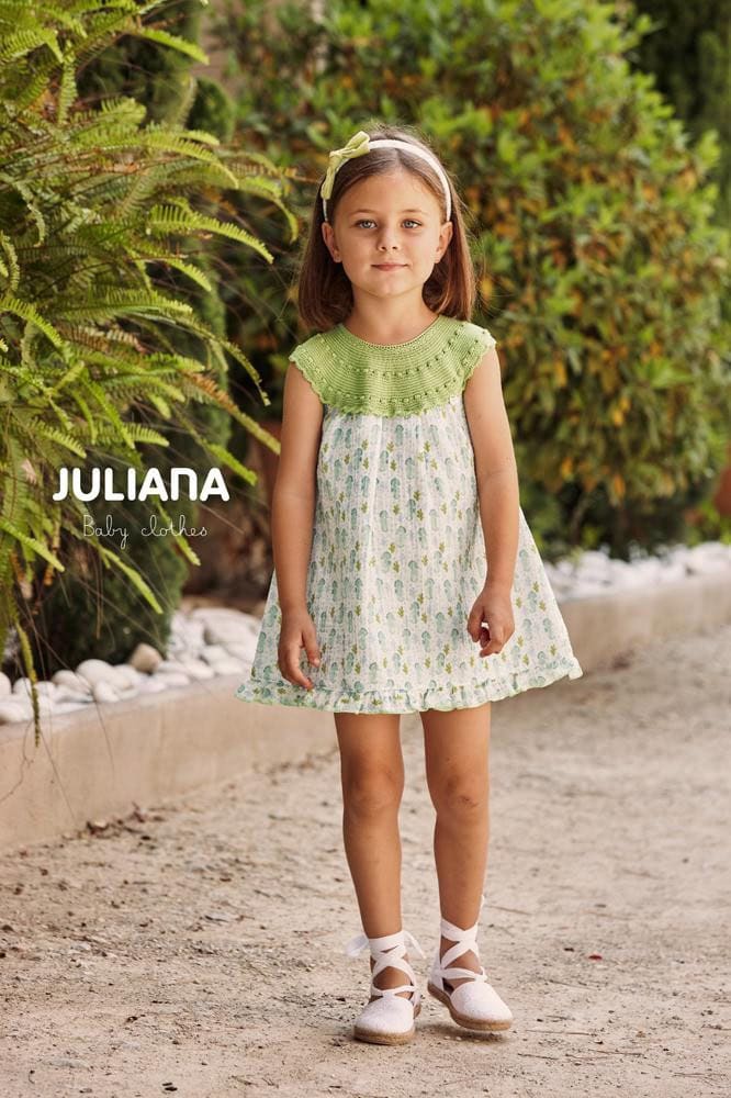 vestido cuerpo punto lima caballitos- JULIANA
