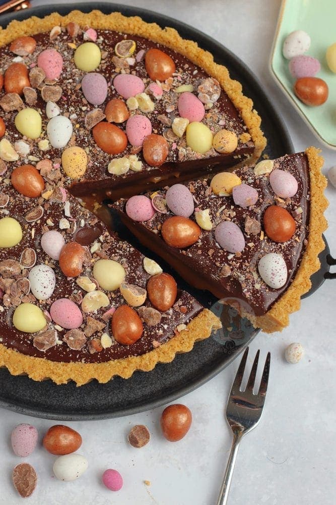 Easy No-Bake Salted Caramel Easter Tart by Jane's Patisserie