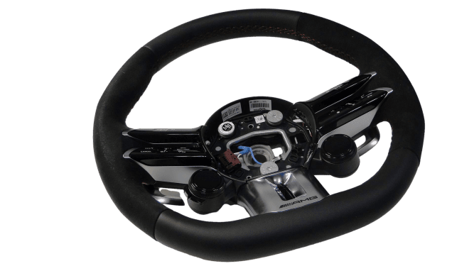 MERCEDES EQS 297 V297 KIEROWNICA A0994602607 3D16 A0994609908 3D16 CZERW NIĆ ALCANTARA AMG