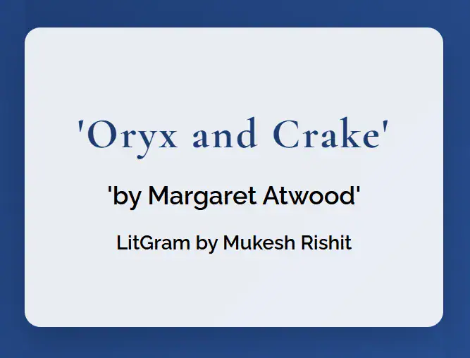 Oryx and Crake