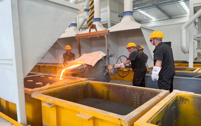 Lost foam casting production line for industrial furnace parts