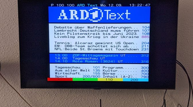 Ja, es gibt ihn noch den Teletext…