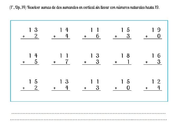 📚 Sumar del 0 al 20 📚 1º Educación Primaria