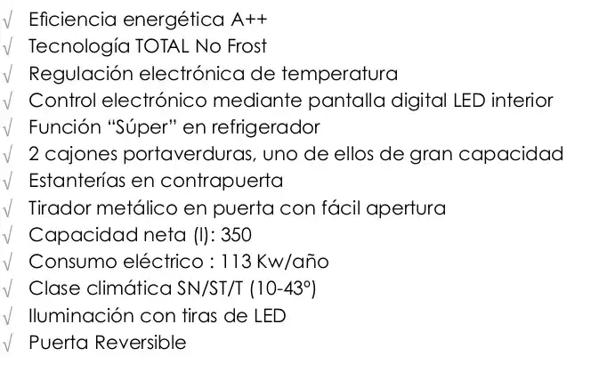 Etiqueta energética refrigerador side by side