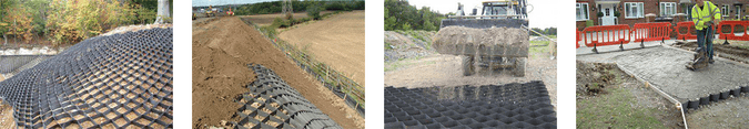 Geocell for boggy ground