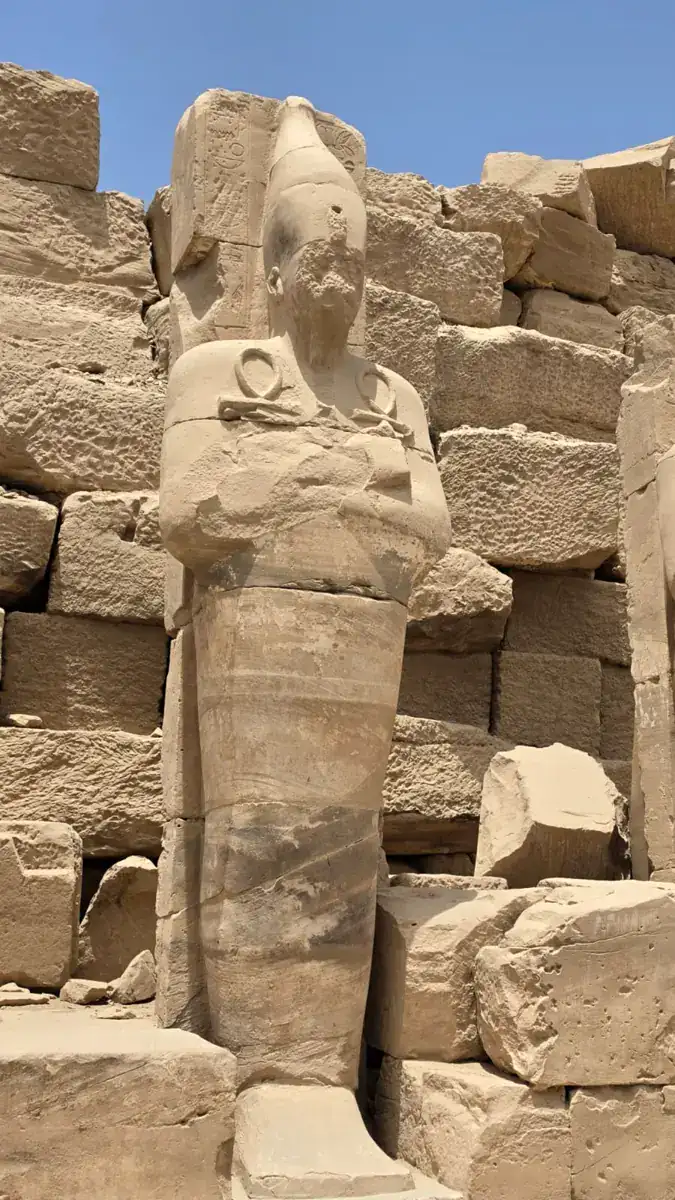 Osiride royal statue at Karnak Temple in Luxor